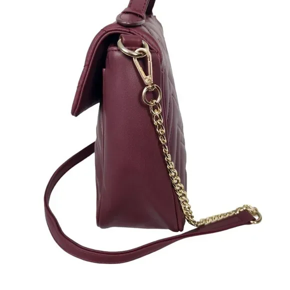 Summer & Rose Crossbody Bag Burgundy Top Handle - Picture 9 of 10